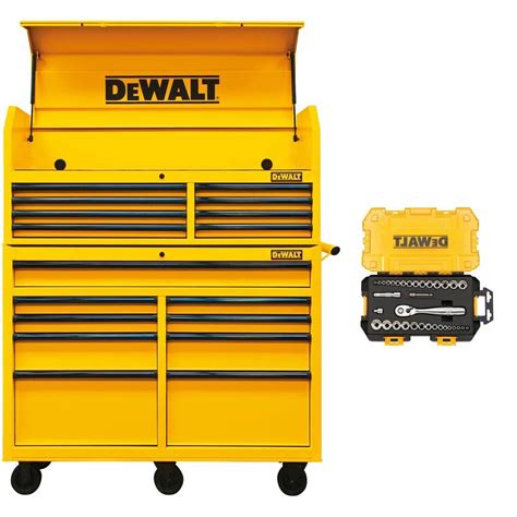 52 in steel tool chest cabinet combination yellow|SHOPMAX 52 in. 15.